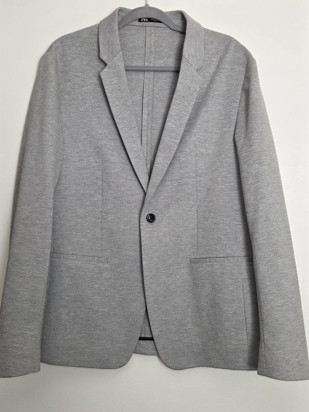 Zara Light Gray Women's  Single-Button Blazer
